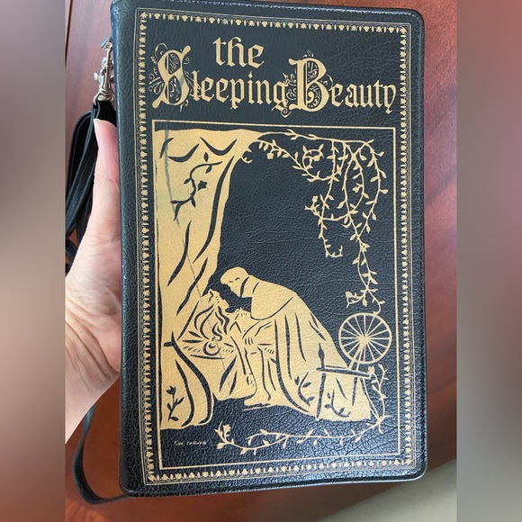 The Sleeping Beauty Vintage Book Purse Crossbody Clutch Handbag Vegan Classic - Picture 2 of 14